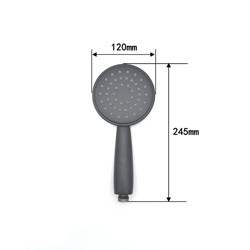 Porous round black booster shower head 6612