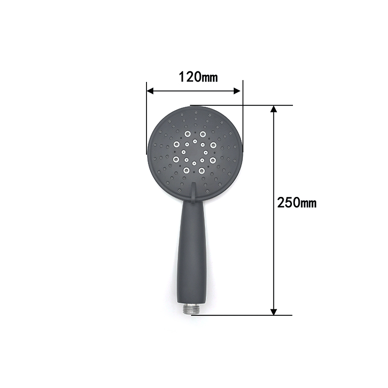 Booster shower round black stainless steel sprinkler 6613