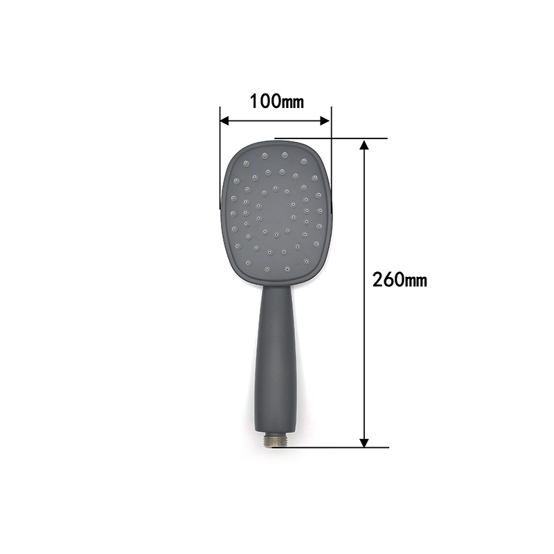 Square black hand shower single head shower shower 6614