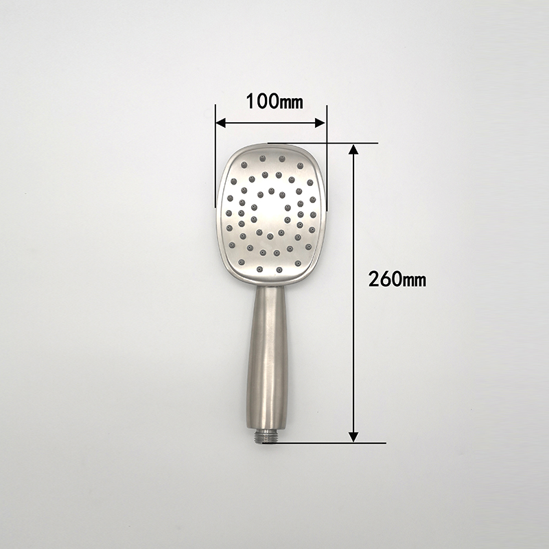 Stainless steel porous silver brushed hand shower 6614