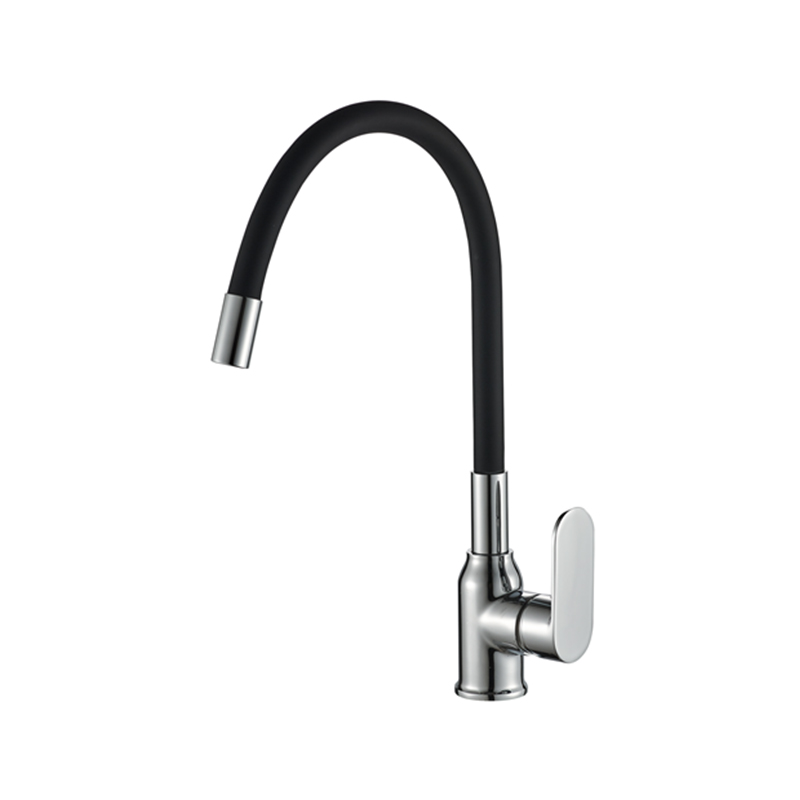 Black long elbow water pipe electroplating body faucet