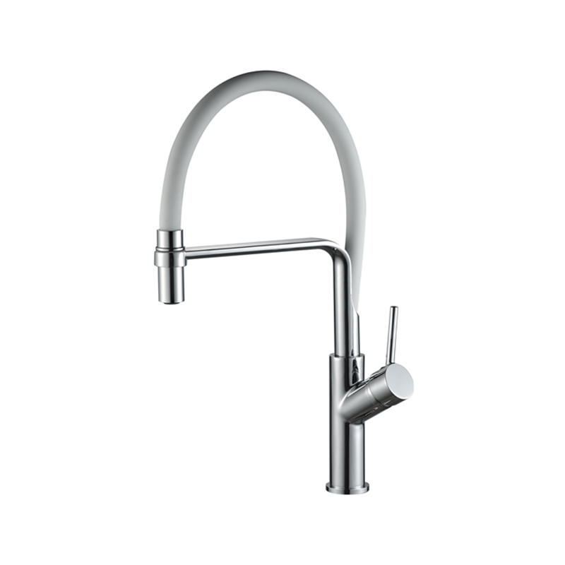 Brushed/Chrome Elbow Hose Metal Faucet - MD4369