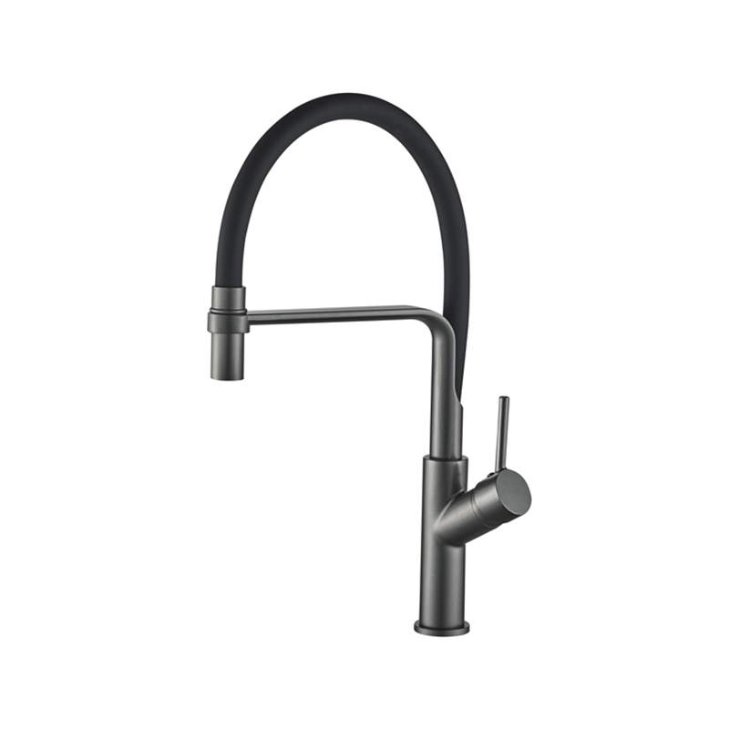 Brushed/Chrome Elbow Hose Metal Faucet - MD4369