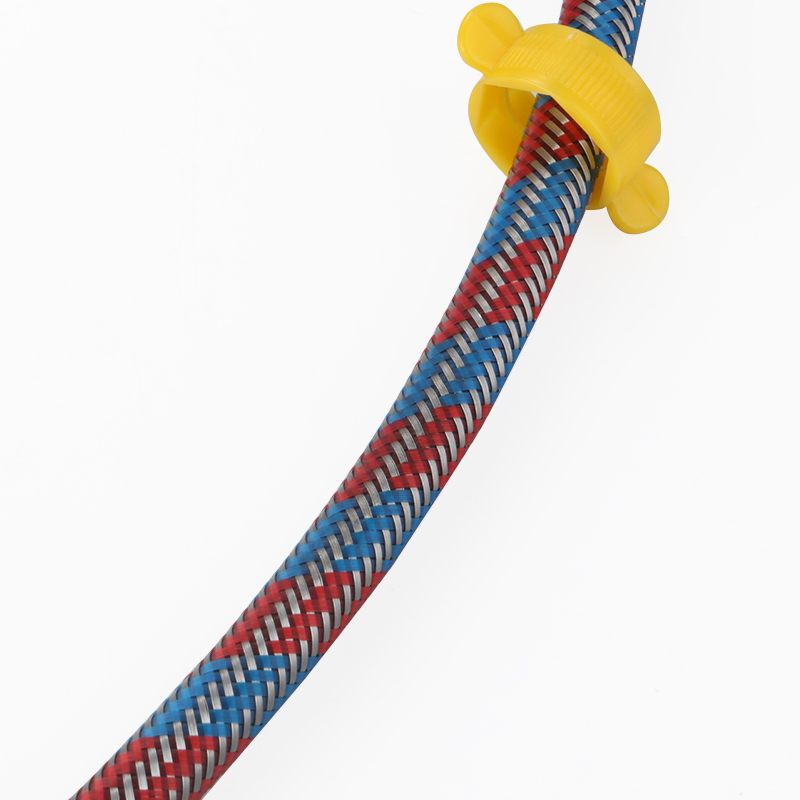 Red and blue plastic wire mix 304 steel coloured double header pipe