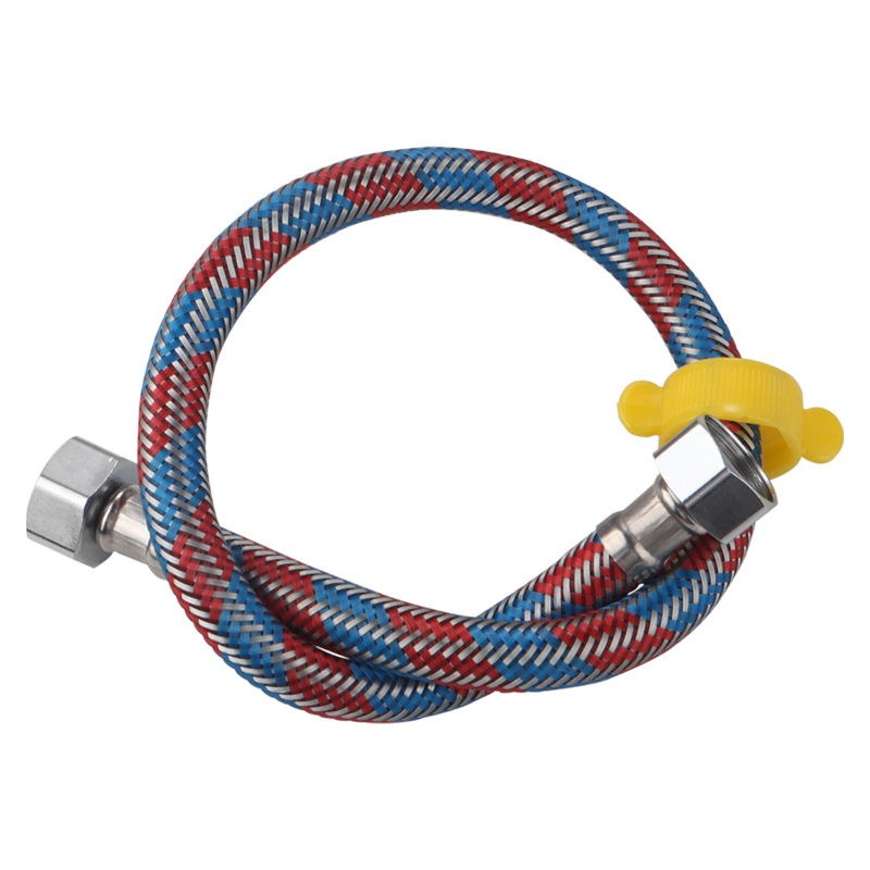 Red and blue plastic wire mix 304 steel coloured double header pipe